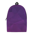 Violet Polygonal Geometric Print School Backpack