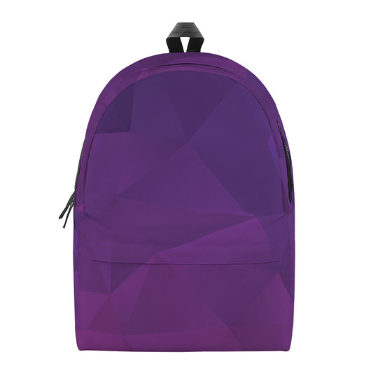 Violet Polygonal Geometric Print Backpack