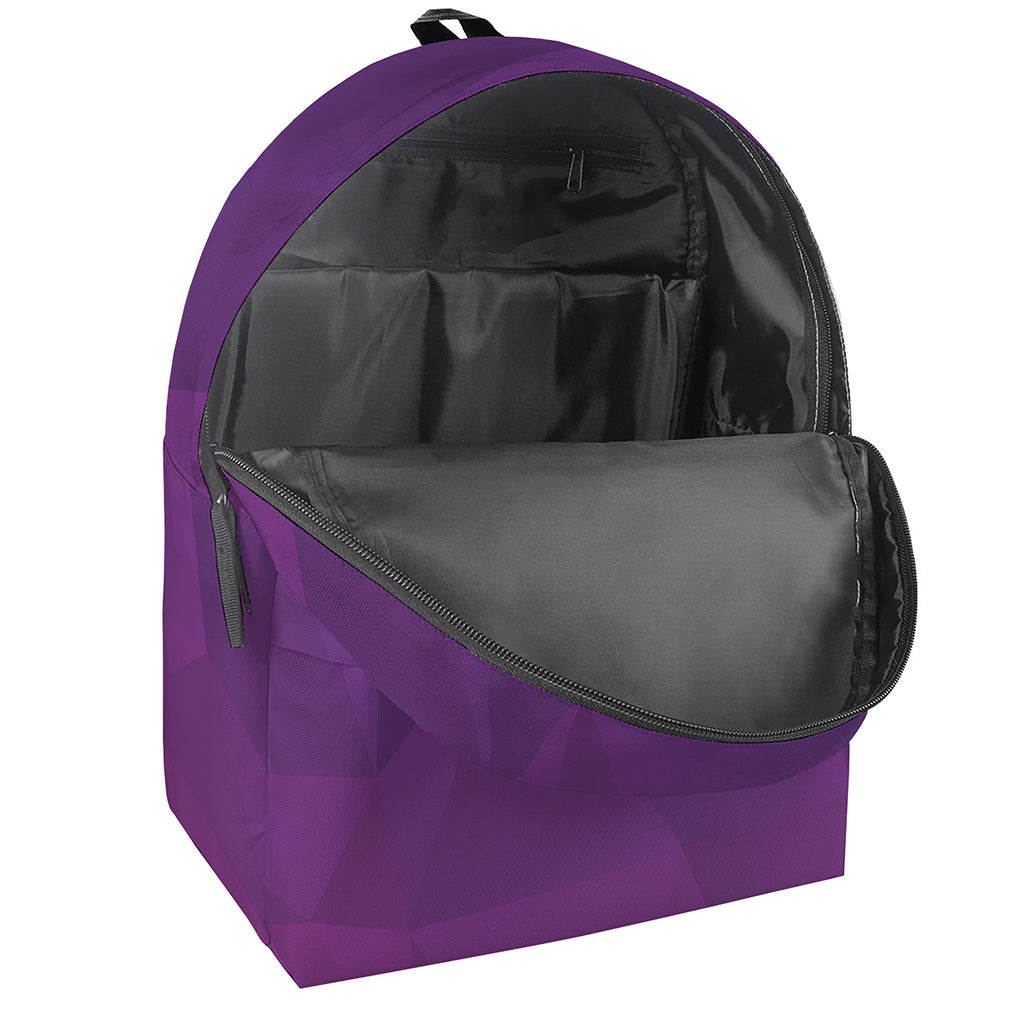 Violet Polygonal Geometric Print Backpack