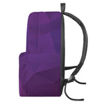 Violet Polygonal Geometric Print Backpack