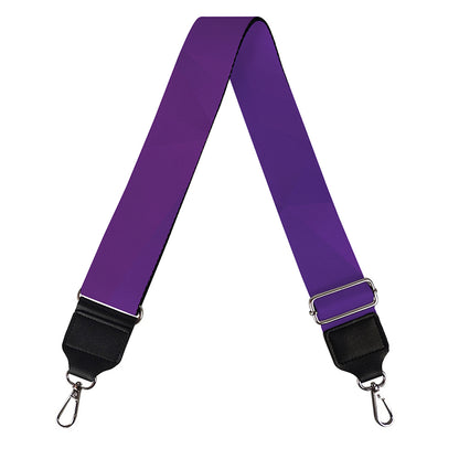 Violet Polygonal Geometric Print Bag Strap