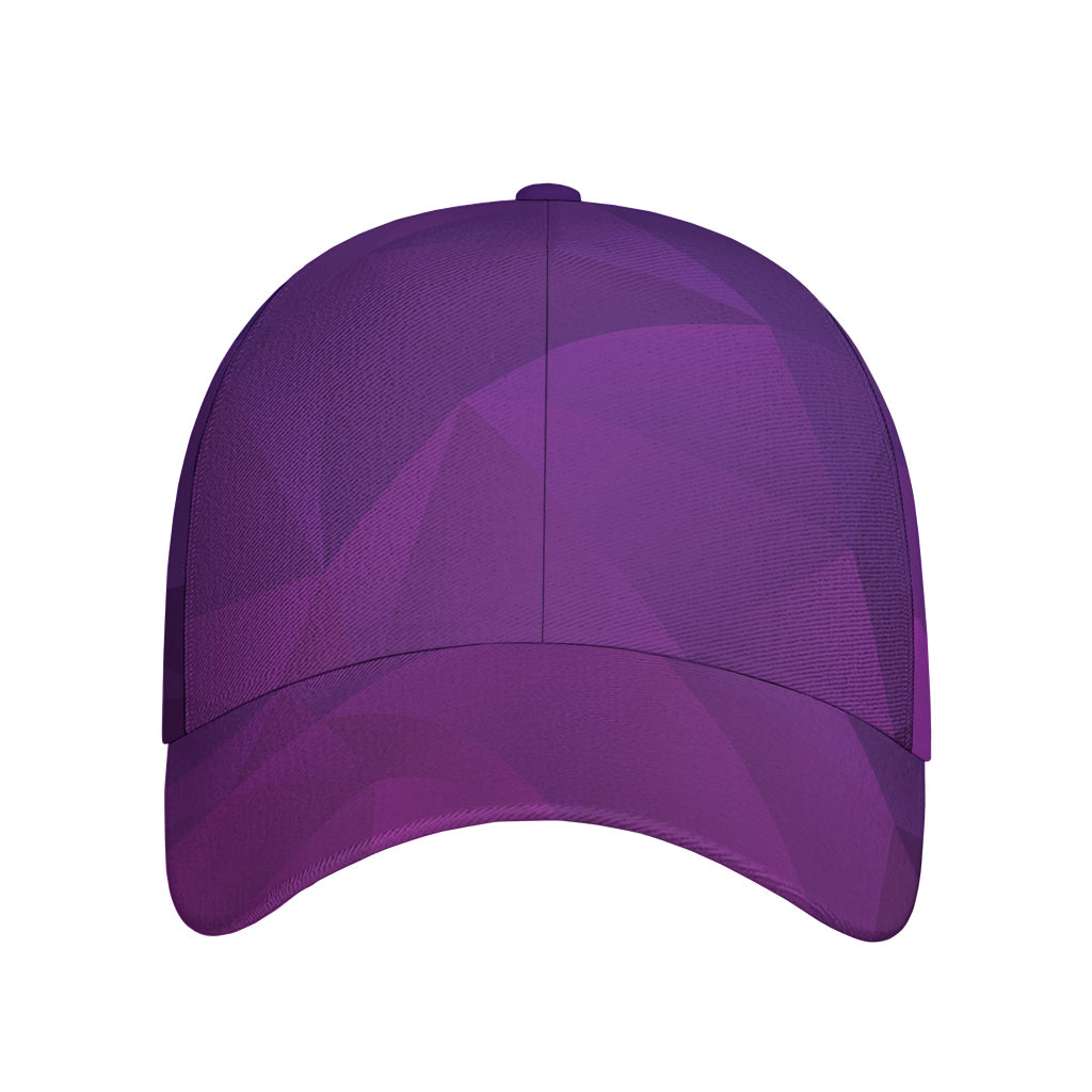 Violet Polygonal Geometric Print Baseball Cap