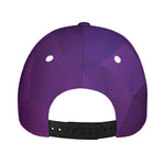 Violet Polygonal Geometric Print Baseball Cap