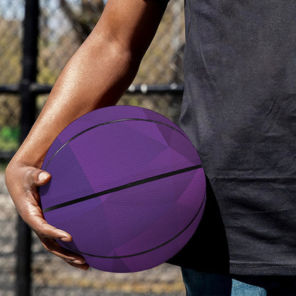 Violet Polygonal Geometric Print Basketball