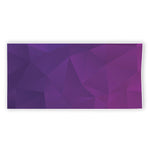 Violet Polygonal Geometric Print Beach Towel