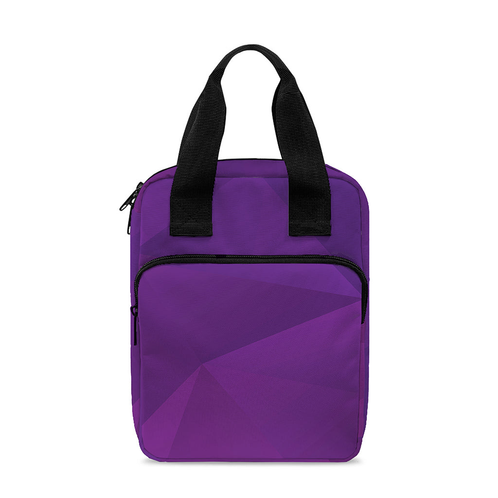 Violet Polygonal Geometric Print Bible Tote Bag