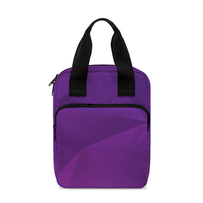 Violet Polygonal Geometric Print Bible Tote Bag