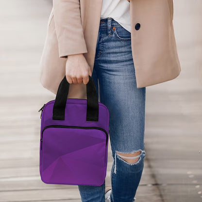 Violet Polygonal Geometric Print Bible Tote Bag