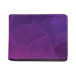 Violet Polygonal Geometric Print Bifold Wallet