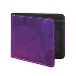 Violet Polygonal Geometric Print Bifold Wallet