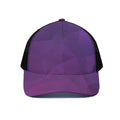Violet Polygonal Geometric Print Black Mesh Trucker Hat