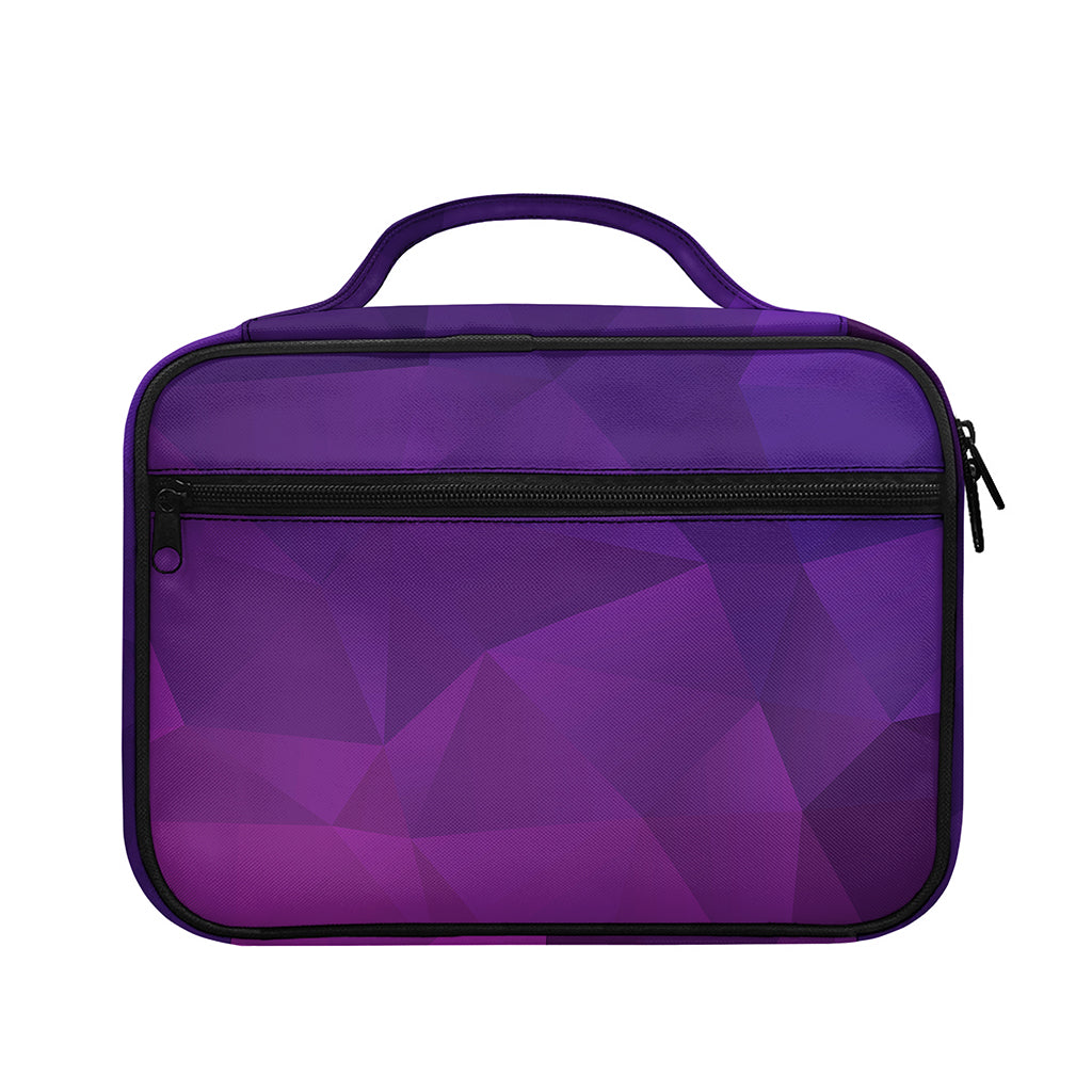 Violet Polygonal Geometric Print Briefcase Bible Bag