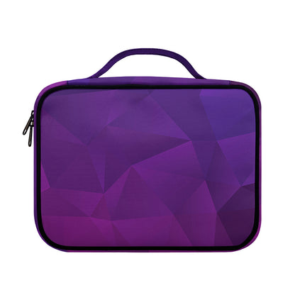 Violet Polygonal Geometric Print Briefcase Bible Bag
