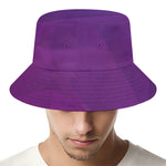 Violet Polygonal Geometric Print Bucket Hat