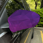 Violet Polygonal Geometric Print Car Side Mirror Covers