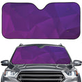 Violet Polygonal Geometric Print Car Windshield Sun Shade