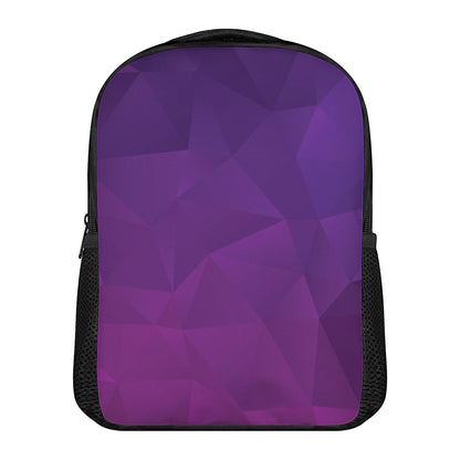 Violet Polygonal Geometric Print Casual Backpack