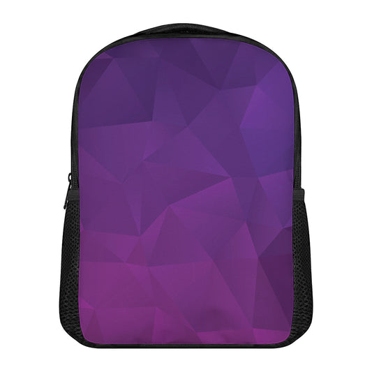 Violet Polygonal Geometric Print Casual Backpack
