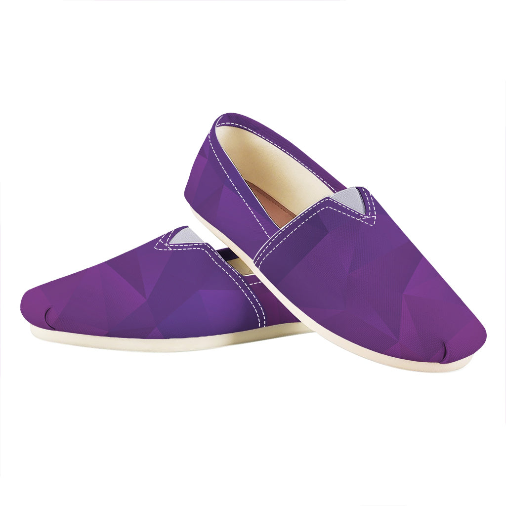 Violet Polygonal Geometric Print Casual Shoes