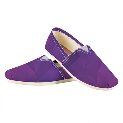 Violet Polygonal Geometric Print Casual Shoes