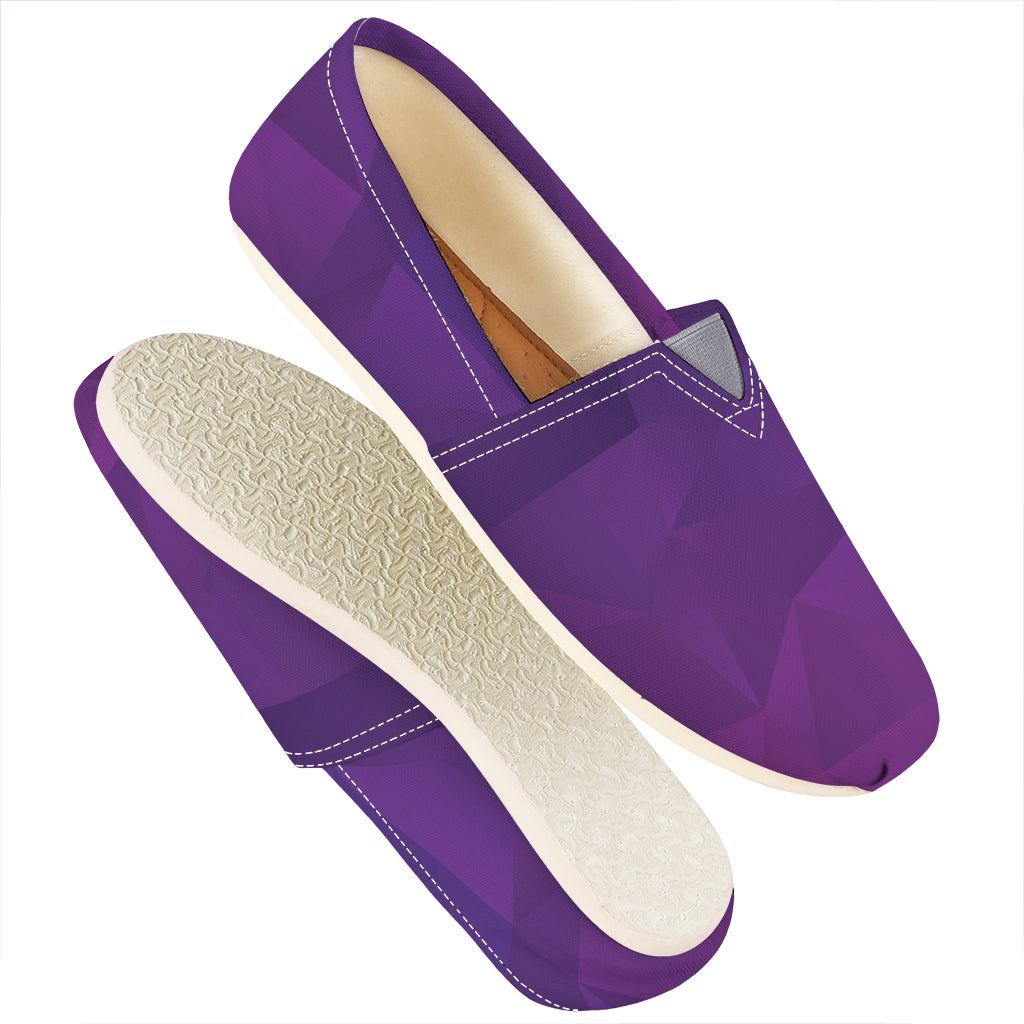 Violet Polygonal Geometric Print Casual Shoes