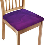 Violet Polygonal Geometric Print Chair Cushion Cover