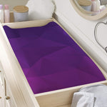 Violet Polygonal Geometric Print Changing Pad Cover