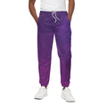 Violet Polygonal Geometric Print Cotton Sweatpants