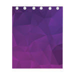 Violet Polygonal Geometric Print Curtain
