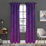 Violet Polygonal Geometric Print Curtain