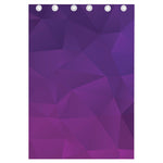 Violet Polygonal Geometric Print Curtain