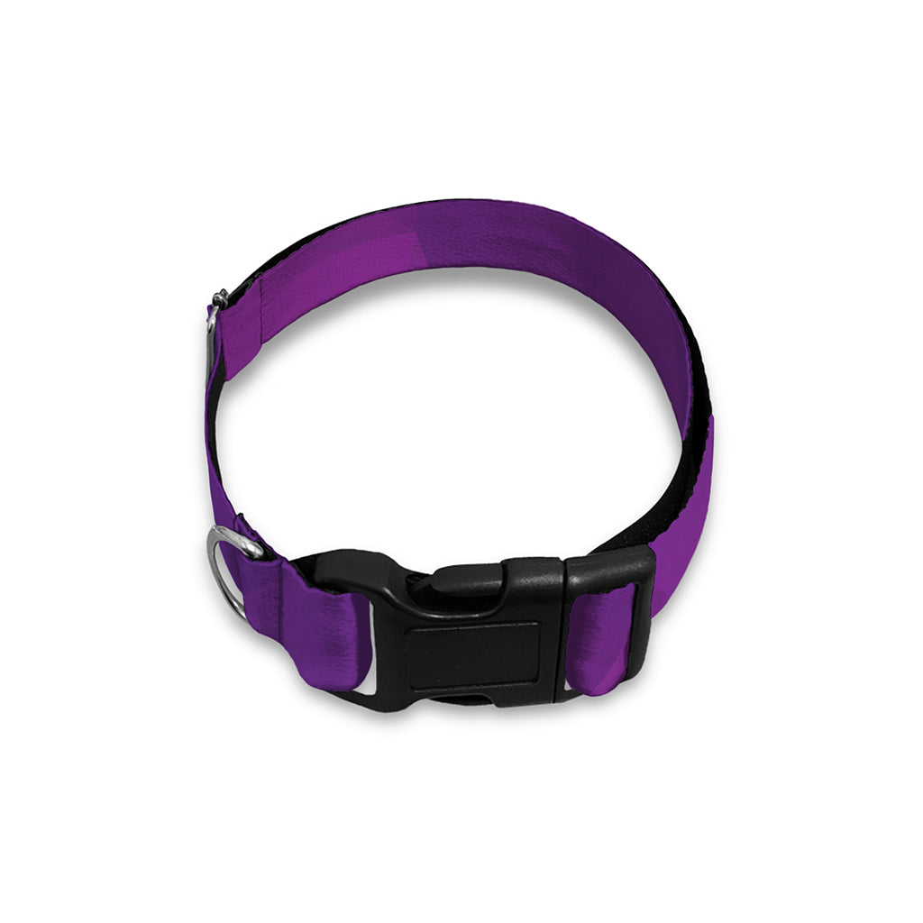 Violet Polygonal Geometric Print Dog Collar