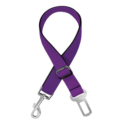 Violet Polygonal Geometric Print Dog Seat Belt