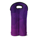 Violet Polygonal Geometric Print Double Neoprene Wine Tote