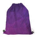 Violet Polygonal Geometric Print Drawstring Bag