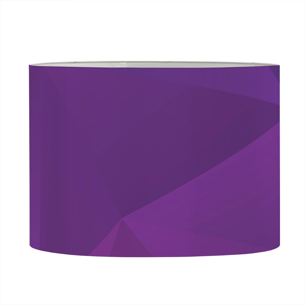 Violet Polygonal Geometric Print Drum Lamp Shade