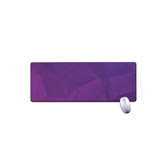 Violet Polygonal Geometric Print Extended Mouse Pad