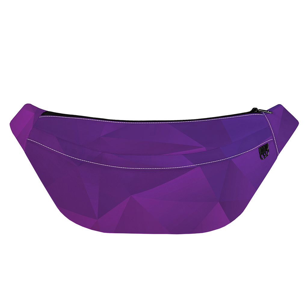 Violet Polygonal Geometric Print Fanny Pack