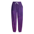 Violet Polygonal Geometric Print Fleece Lined Knit Pants