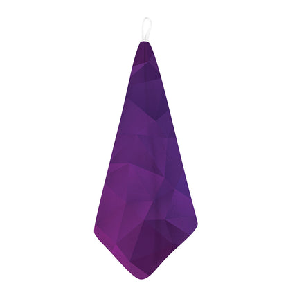Violet Polygonal Geometric Print Hand Towel
