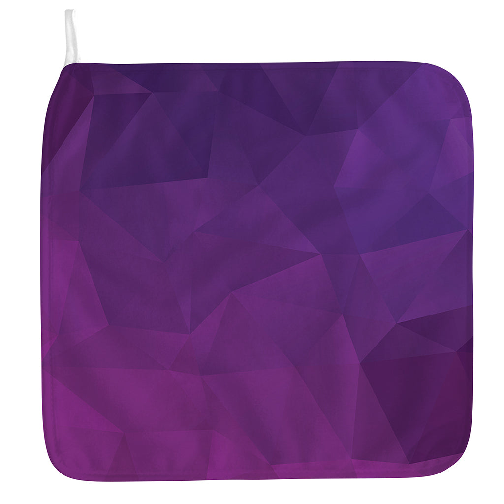 Violet Polygonal Geometric Print Hand Towel