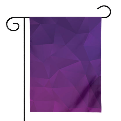 Violet Polygonal Geometric Print House Flag