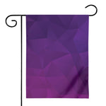 Violet Polygonal Geometric Print House Flag