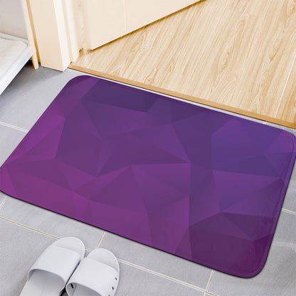 Violet Polygonal Geometric Print Indoor Door Mat