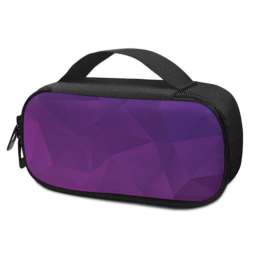 Violet Polygonal Geometric Print Insulin Cooler Travel Case