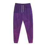 Violet Polygonal Geometric Print Jogger Pants