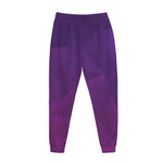Violet Polygonal Geometric Print Jogger Pants