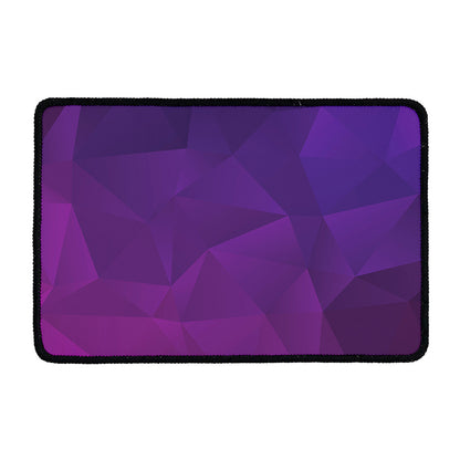 Violet Polygonal Geometric Print Kitchen Mat