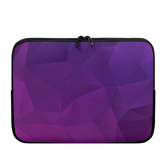 Violet Polygonal Geometric Print Laptop Sleeve