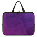 Violet Polygonal Geometric Print Laptop Sleeve With Handle